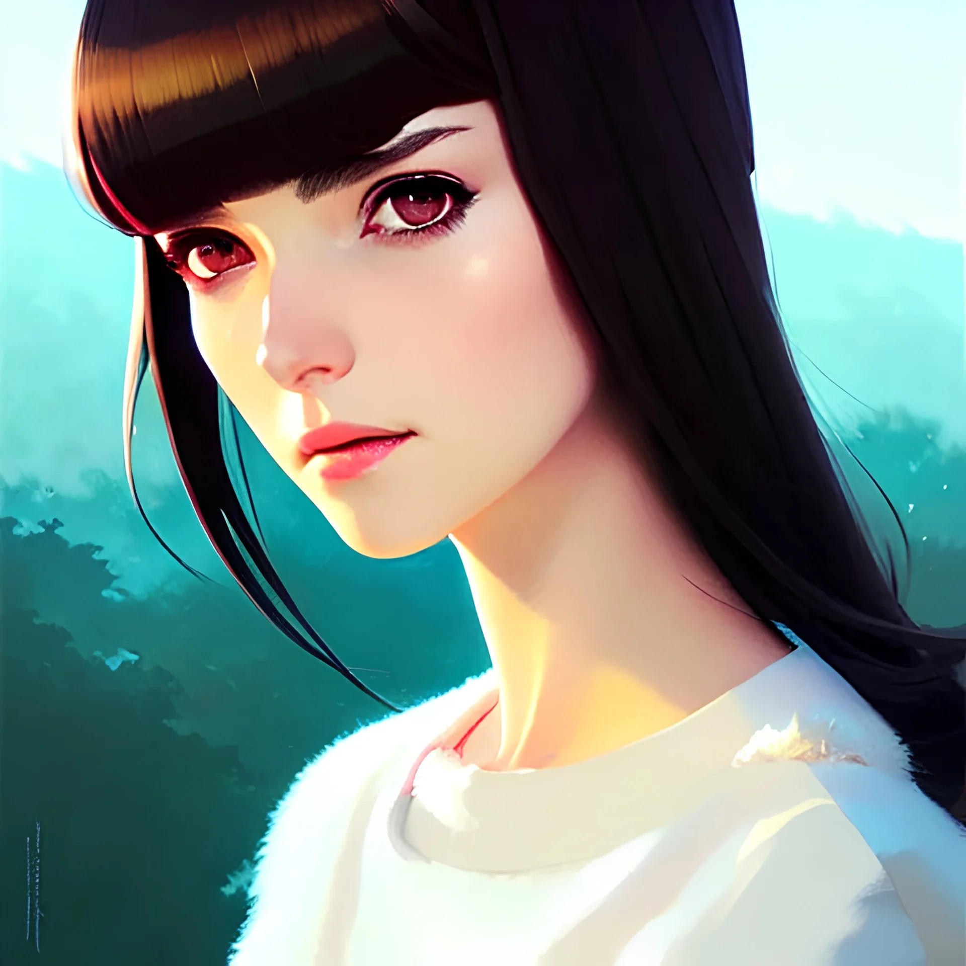 highly detailed portrait, stunningly beautiful woman, Ilya Kuvshinov, Atey Ghailan, by Loish, by Bryan Lee O'Malley, by Greg Rutkowski, inspired by graphic novel cover art