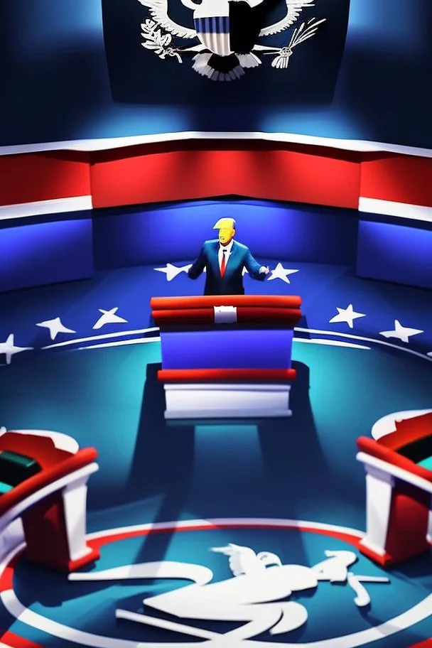 painting of a debate