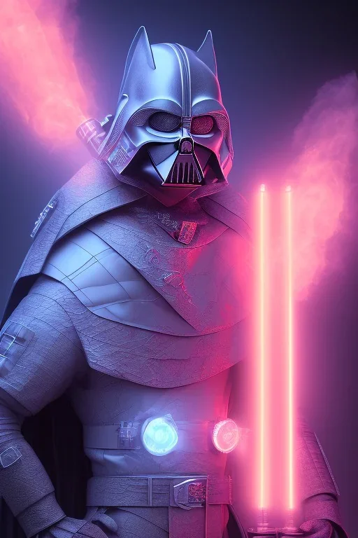 Darkvader outfit, high definition, ultra 8 k, volumetric lighting, blue fire, fog