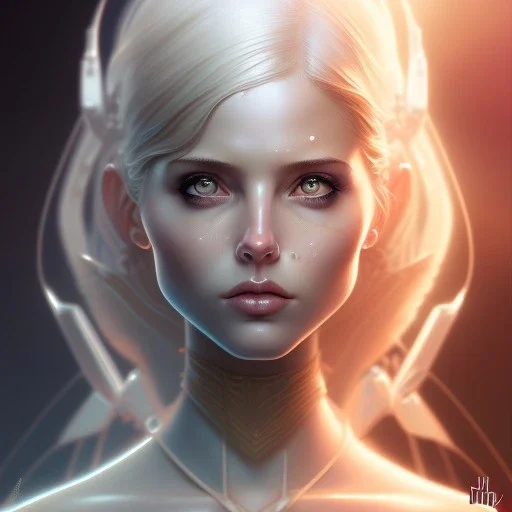 artgerm, joshua middleton comic cover art, pretty sarah michelle gellar superhero, very pale white skin, asymmetrical black spot covering left eye only, no spot right eye white around right eye