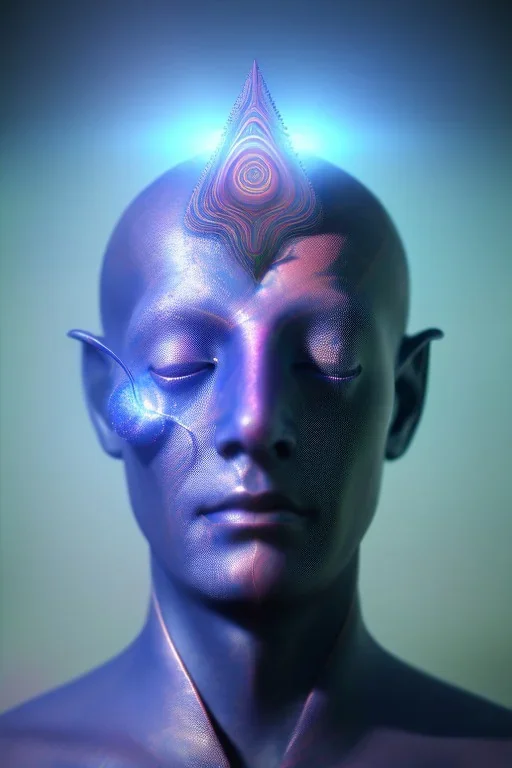 meditation, third eye, universe, fourth dimension, fractal, realistic, 8k, high quality, extreme detail, symmetrical, chakra, human