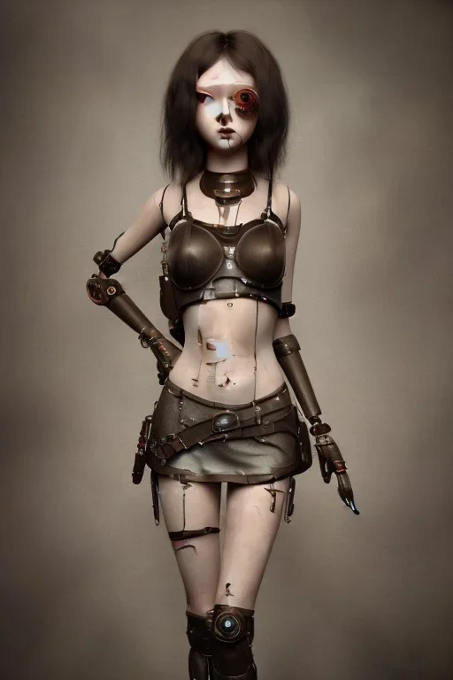 body anormal steampunk girl knife hell end solitary cute darkness sad