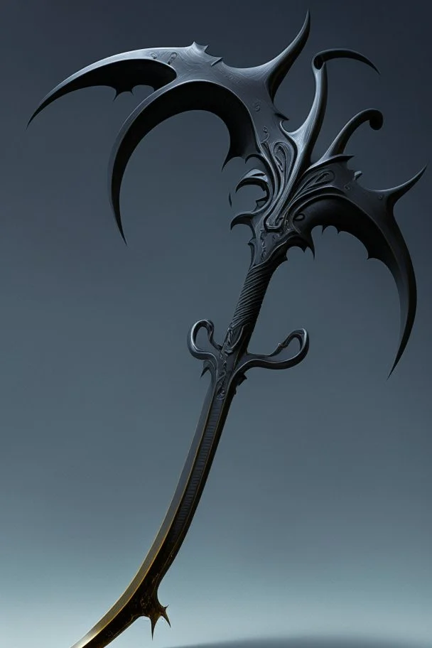 black big sharp scythe