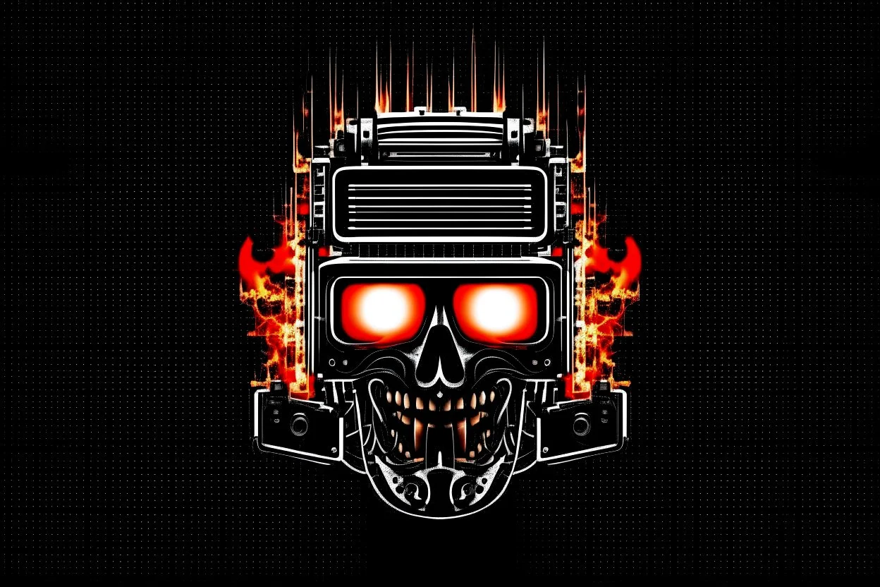 4K. FULL DETAILS. LOGO EMISSION DE RADIO HARDROCK FIRESTARTER TERMINATOR.