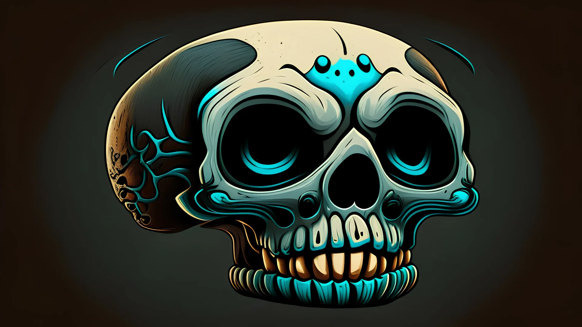 Rubberhose style skull