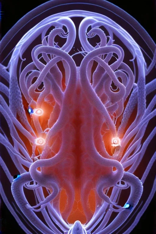 Spiritual being with Tentacles wrapping around brain cells