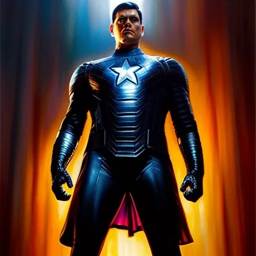 Ultra detailed fullbody Portrait in oil on canvas of marvel`s AGENT ZERO with armor, extremely detailed digital painting, extremely detailed face,crystal clear Big Glowing eyes, mystical colors ,perfectly centered image, perfect composition, rim light, beautiful lighting, 8k, stunning scene, raytracing, anatomically correct, in the style of robert e howard and Ken Kelley and Ohrai Noriyoshi and Simon Bisley and tomzj1