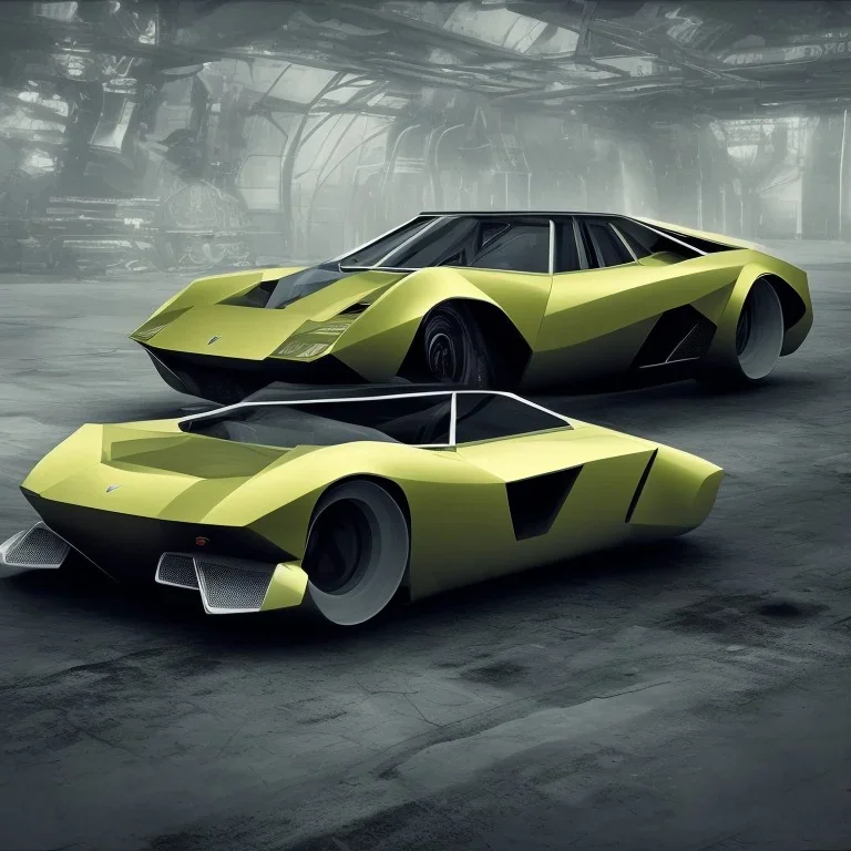 futuristic version of a lamborghini miura