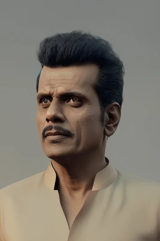 Indian actor Manoj Bajpayee, by Mahmoud Sai, Cartographic, Circuitry, Golden Hour, Closeup-View, 16k, Lumen Global Illumination, Diffraction Grading