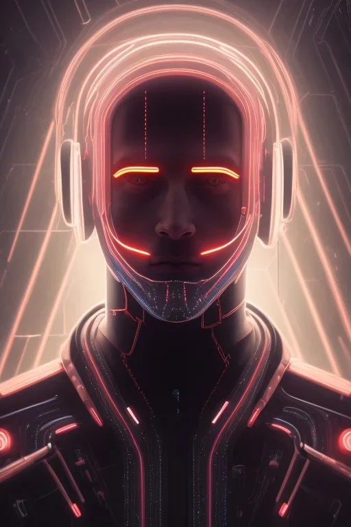 cyberpunk, head, men, portrai, tron