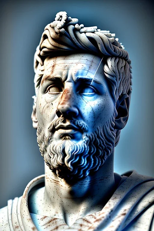 Ultra Realistic image, roman sculpture, white marble material, Lionel Messi, Caesar emperor Laurel crown, miguel angel style, chisel style, emperador, waist up portrait, epic, celestial, cinematic lighting, God light, god rays, 4k resolution, smooth details, ornate details, soft lighting, unreal engine 5, sky and clouds background.