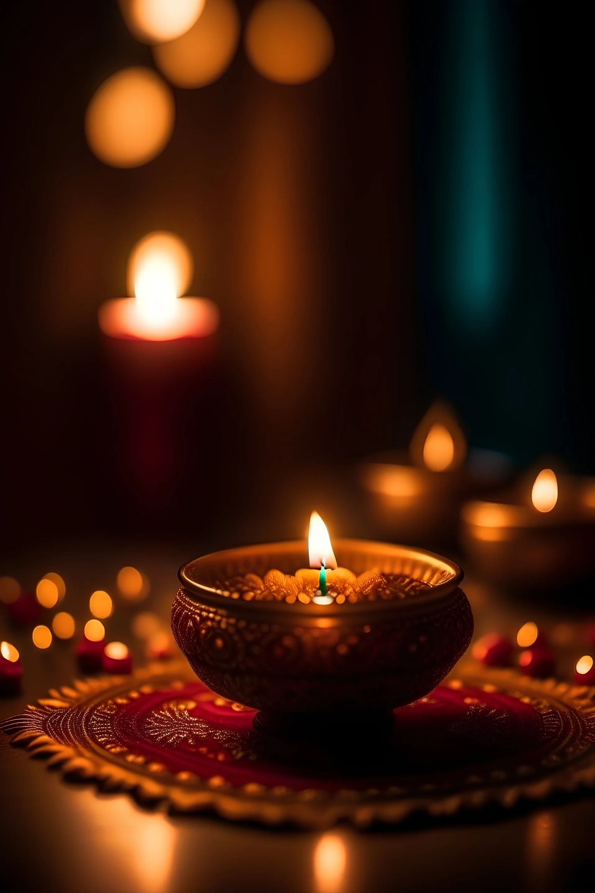 cinematic photo of a stunning Diwali Card