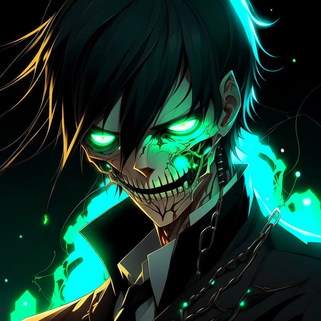 male, half-elf, young, noble, costume, half skull mask, pale skin color