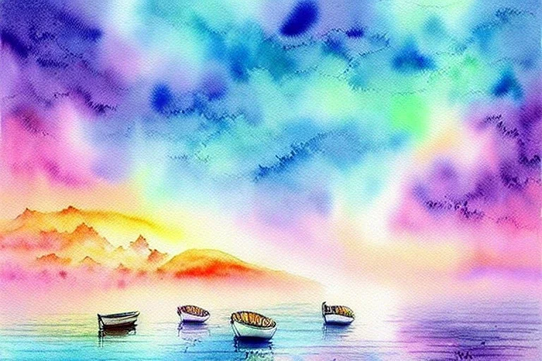 beautiful dream, painting, mystical, fine brush strokes, high quality, masterpiece, Watercolor, pastel colors,