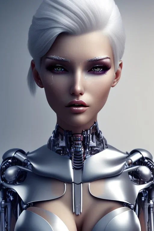 cyborg, white hair, sexy, perfekt, real, dream