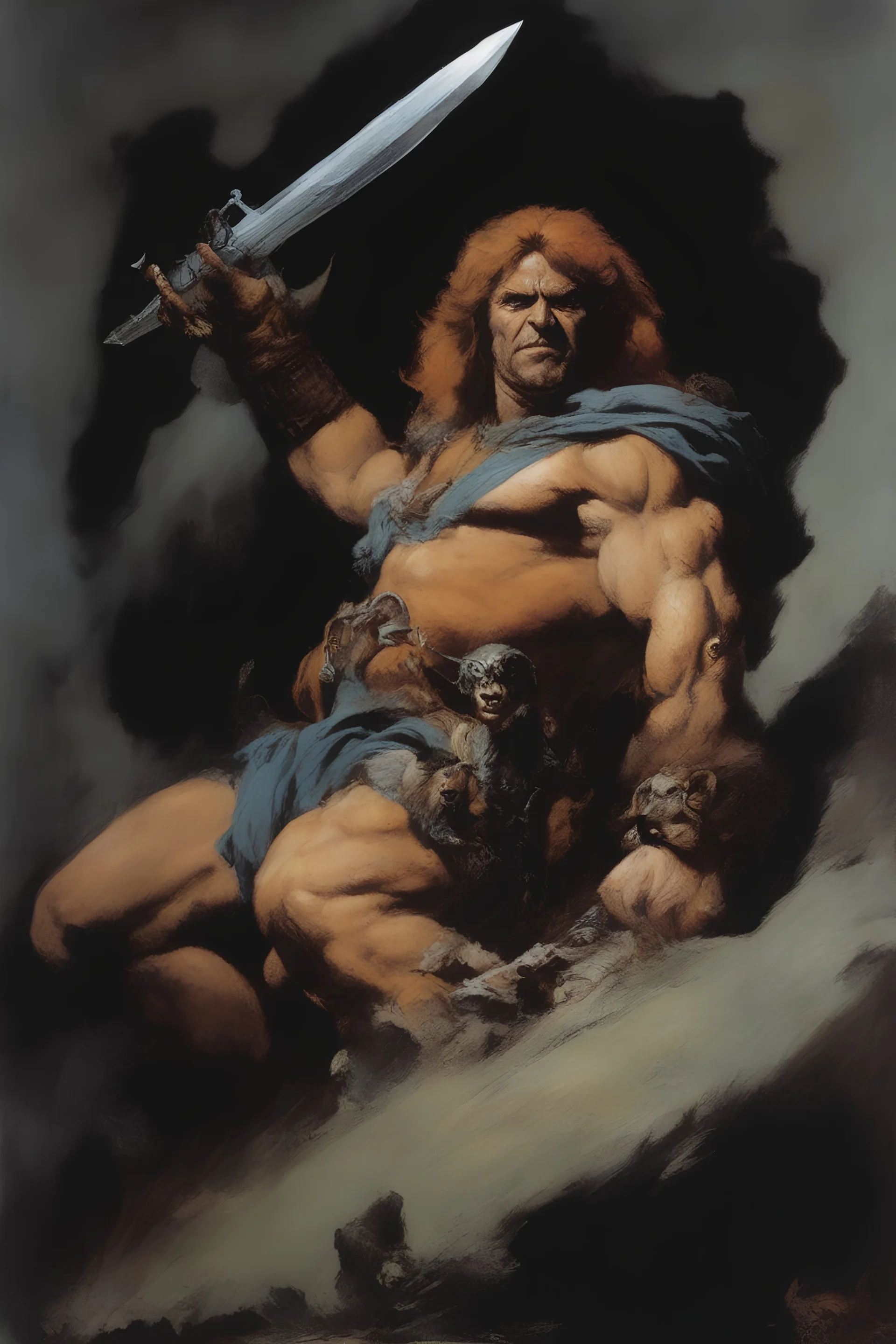 catula the barbarian by Frank Frazetta