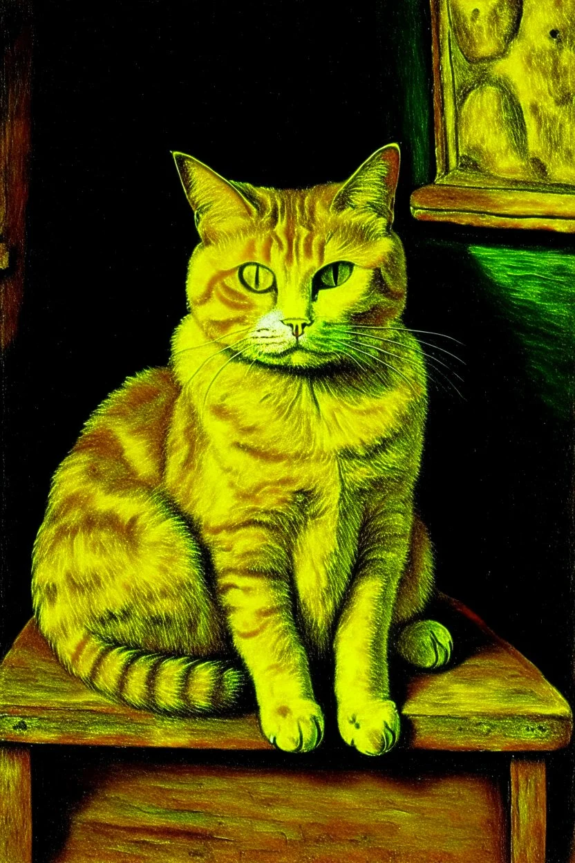 Portrait of a cat by Van Gogh