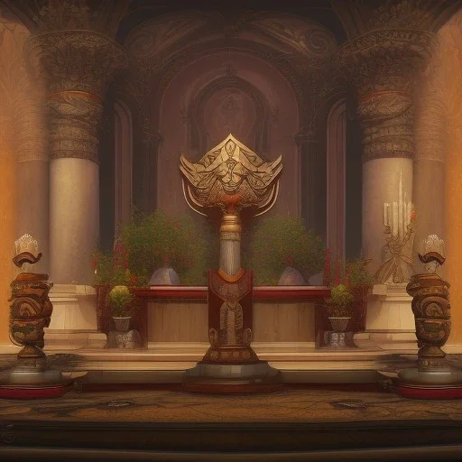 stylized resurection altar for game concept art