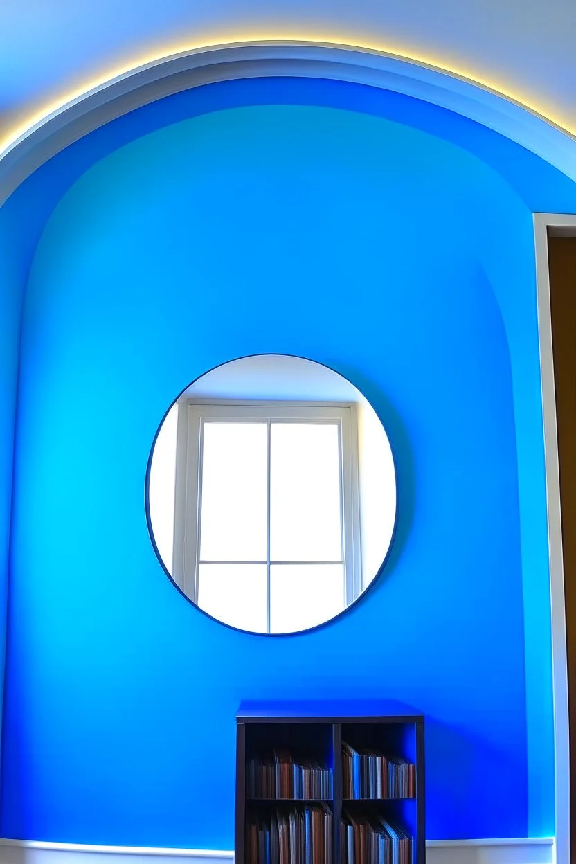 Gallery of blue wall paintings and oval walls