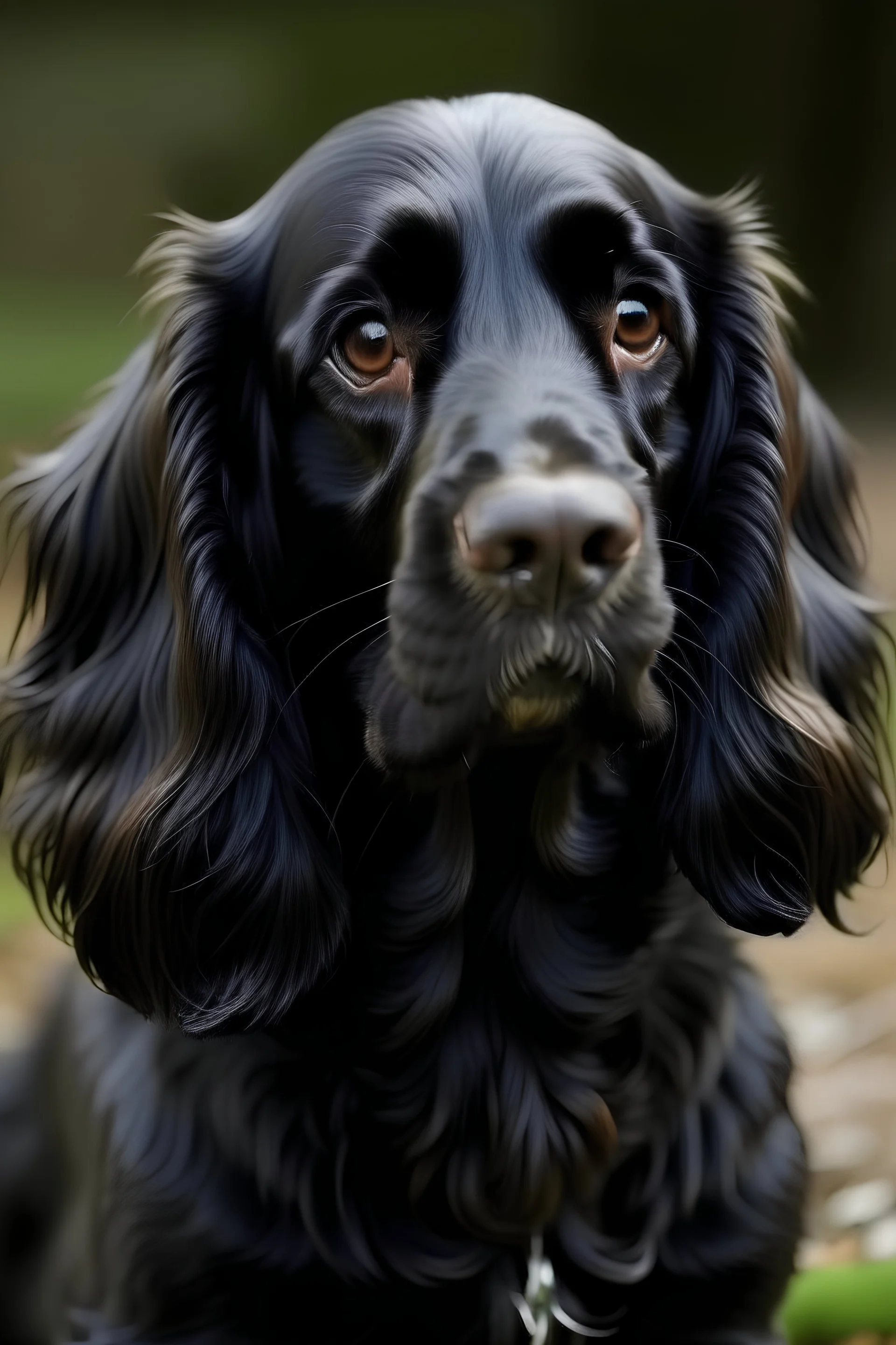 a black cocker spaniel dog