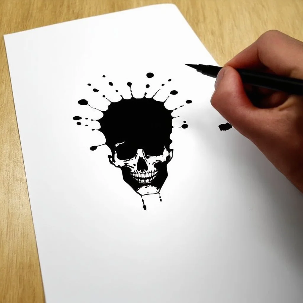 draw a Rorschach inkblot