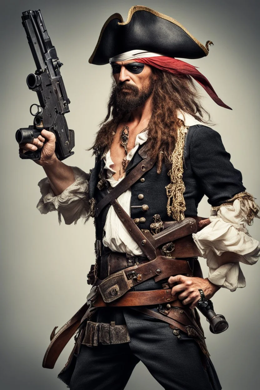 Pirate with gun