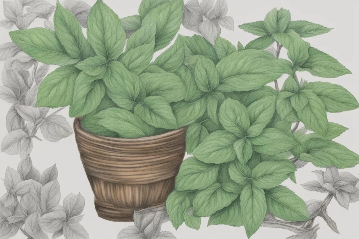 Drawing entitled Aromatic Mint Journey