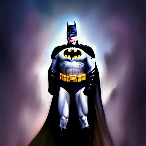 ultra detailed fullbody portrait in oil of Batman, extremely detailed digital painting, extremely detailed face,crystal clear eyes, in the style of Keith Parkinson and Ohrai Noriyoshi and Ken Kelley robert e howard and pablo oliveira , mystical colors, perfectly centered image, perfect composition, rim light, beautiful lighting,8k, stunning scene, raytracing