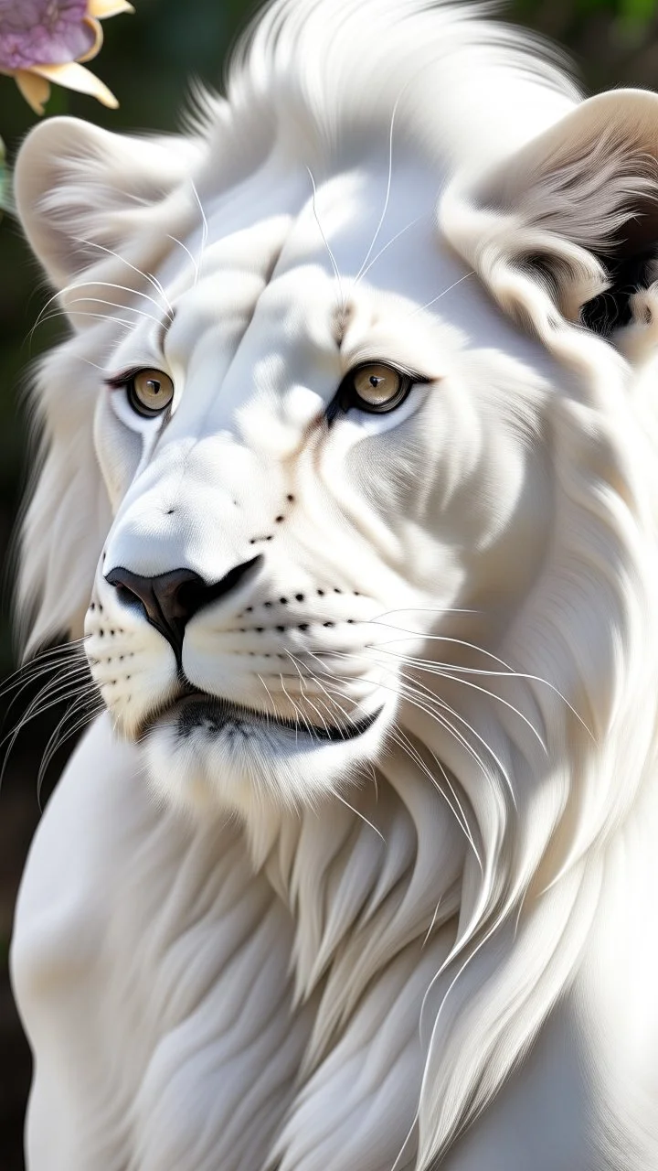 A white lion