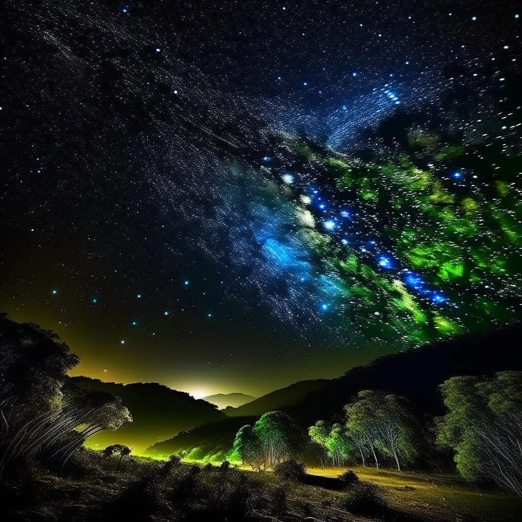 Watching the stars at night , one planet is glowing