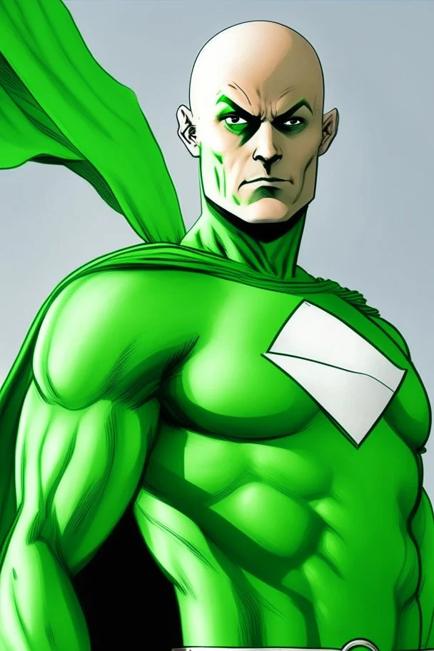 Draw me a picture of a super hero called green gua