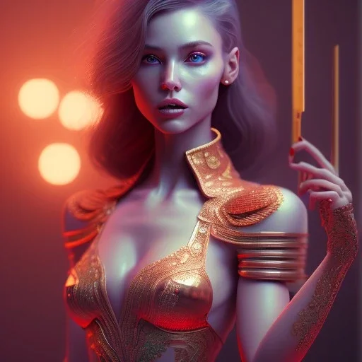 ultra realistic, pretty woman is cooking dinner in the kitchen, intricate details, ultra highly detailed, shiny, red, smooth, studio quality, octane render,glow, ambient lighting--q4 --ar 3:2 --v5