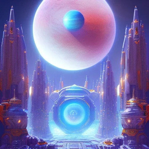 Cosmic Fantasy future world with glowing & shining fresh image,8k HD image,