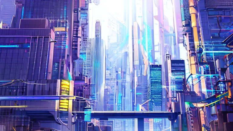 Cyberpunk cityscape