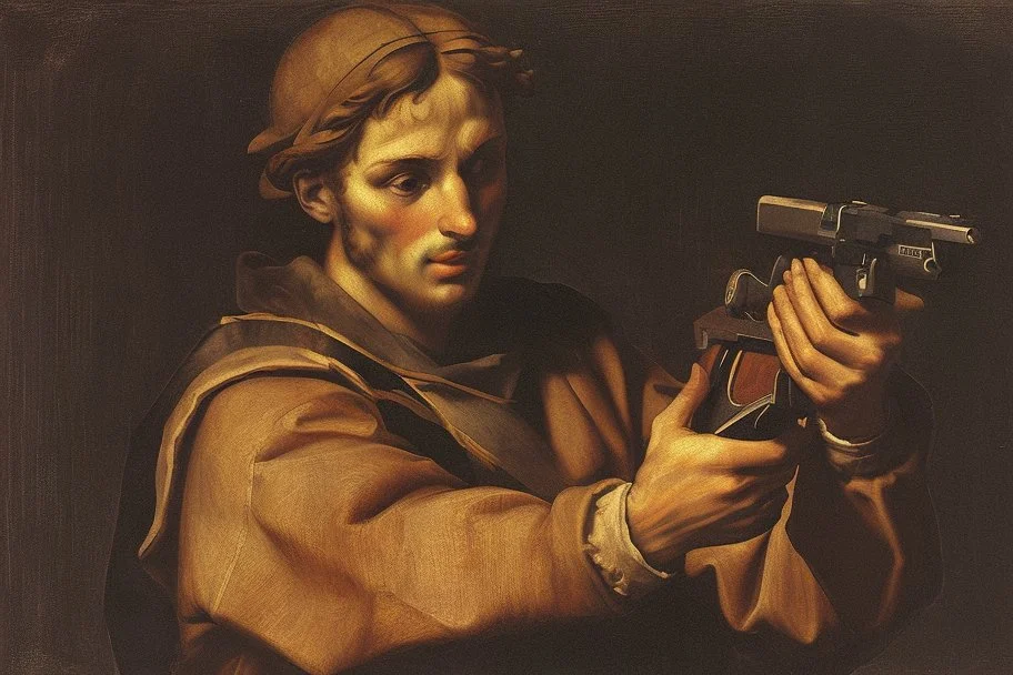 man with the pistol by andrea del sarto