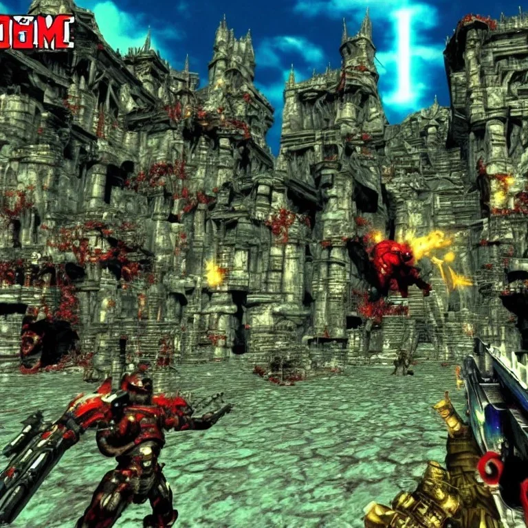 Hexen, unreal tournament, first person shooter, video game sceenshots, doom 2, duke nukem, daggerfall, 90’s, scifi, colorful, 90’s 3d, 90’s mall inside, cute, gundam models, Happy, 90’s video game 3d, vaporwave, city, crypt underworld video game, cryptworlds video game, cicada marionette, gradient addiction gamejolt