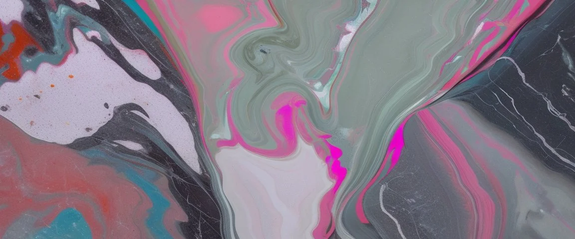 Painting, colors, poured colors, light colors, glossy, marble, gray