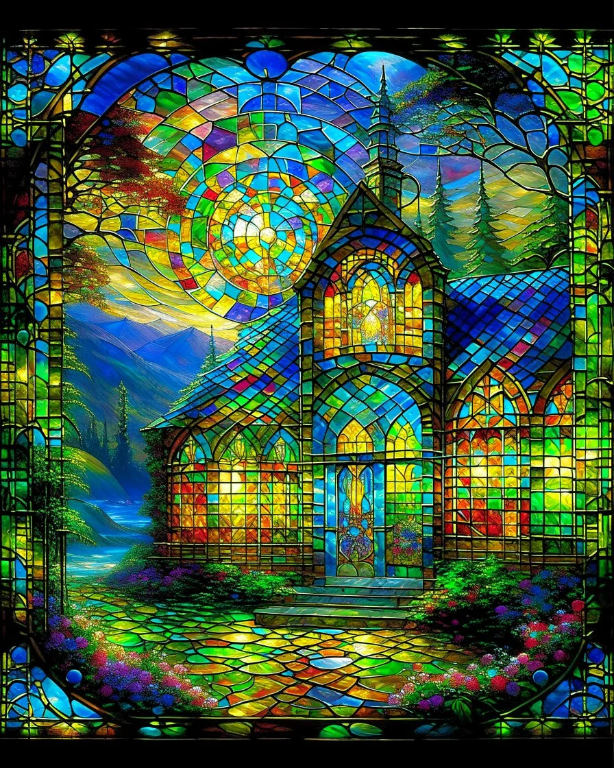 Thomas Kinkade . STAINED GLASS