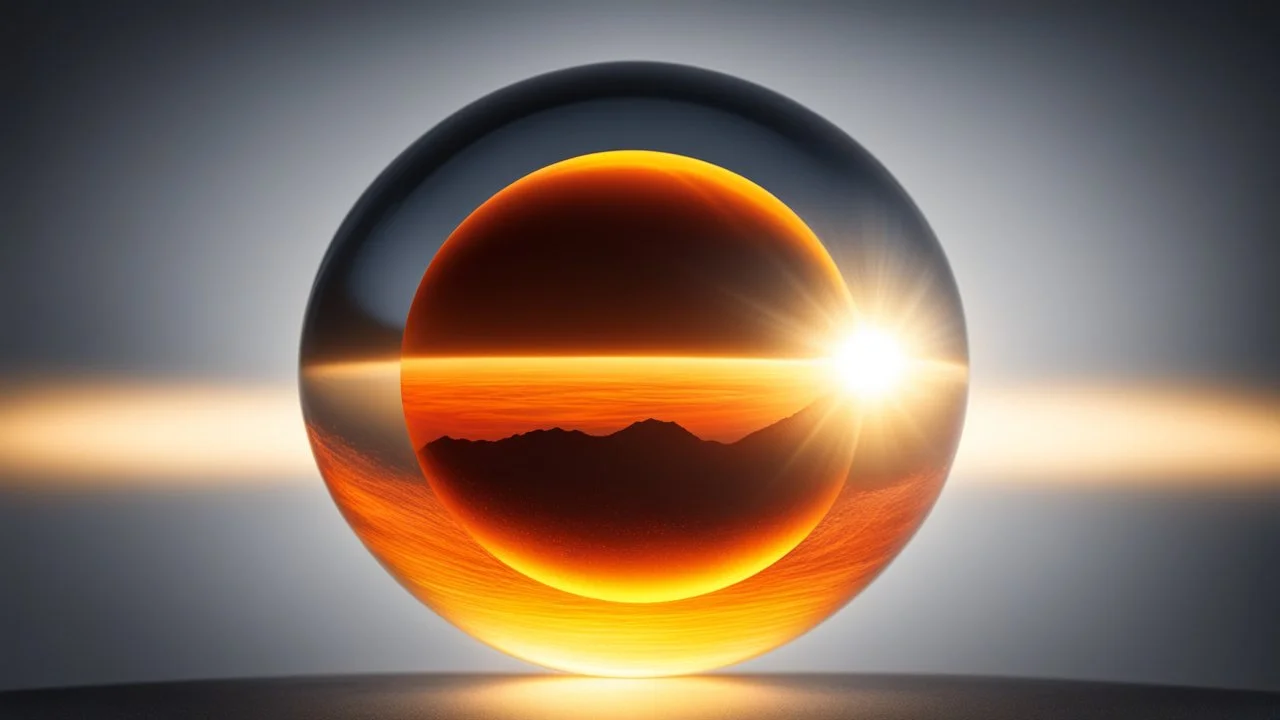 The sun inside a spherical glass