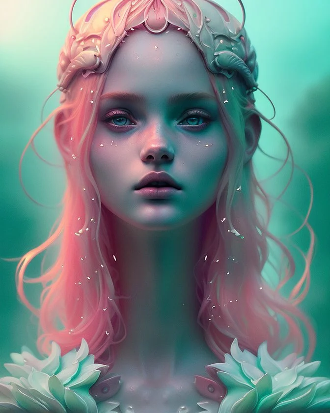 goddess painting in the style of marta bevacqua, violent, high delicate defined details, beautiful, atmospheric, rain, matte, 3 d 8 k octane rendered, sharp focus, illustration, holographic undertones, high detail, ultra realistic, highly saturated colors