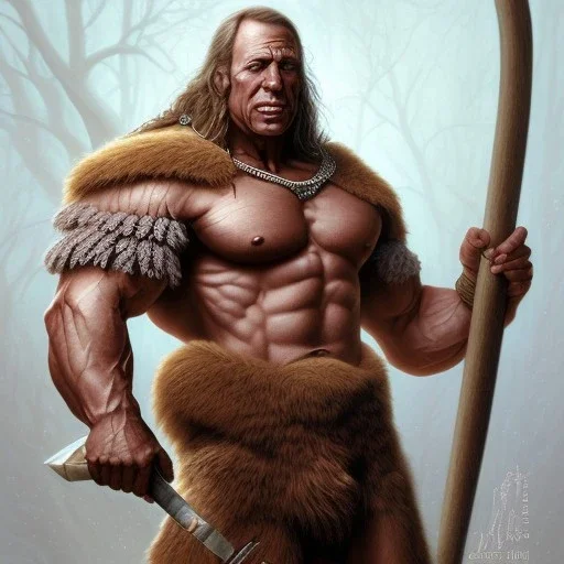 illustration bodybuilder barbarian by adrian smith ted nasmith