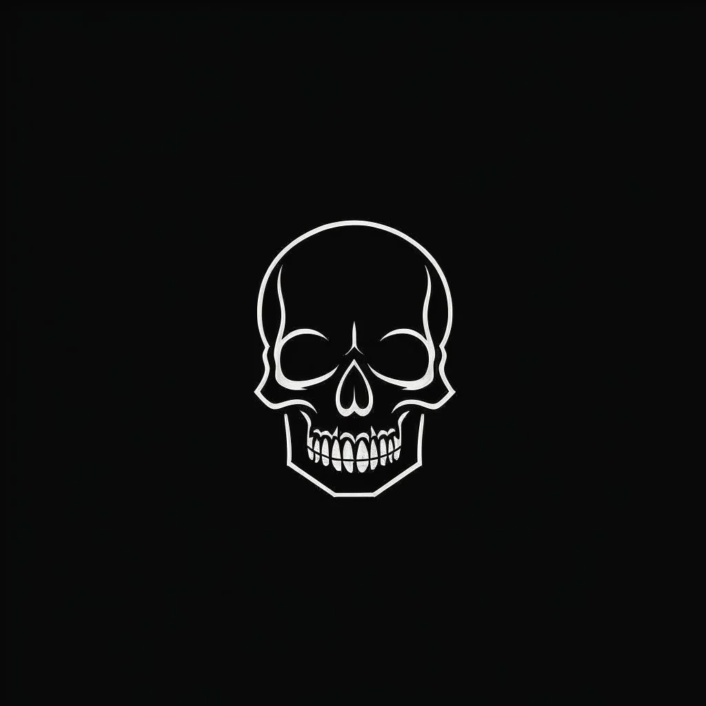 minimalistic skull logo