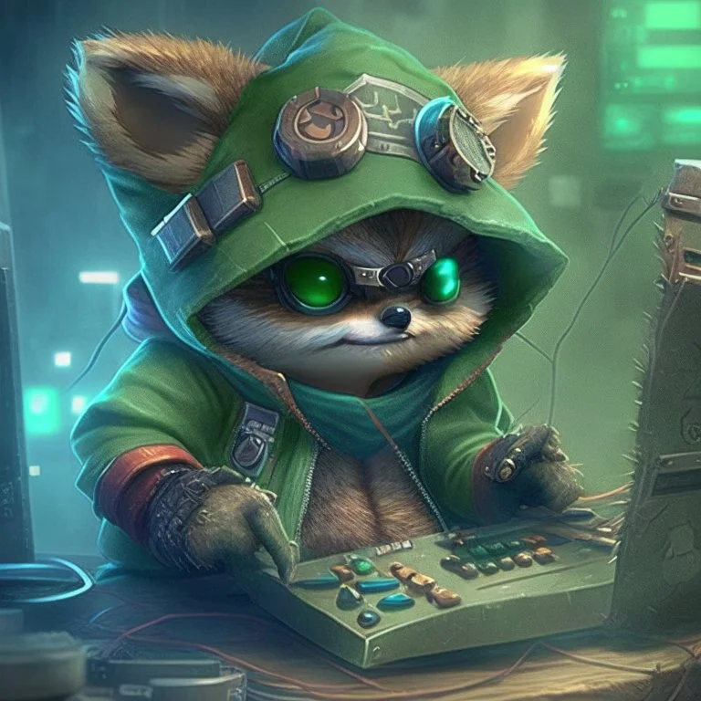 Teemo from League of Legends, as a Hacker