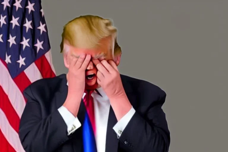 donald trump crying