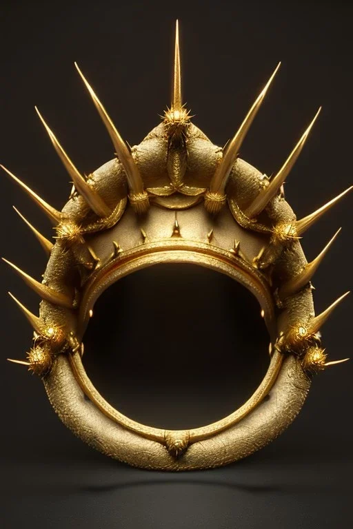 gold crown of natural thorns, crist crown, Renaissance style, epic, celestial, cinematic lighting, God lights, 4k resolution, smooth details, soft lighting, unreal engine 5, art station, substance 3d.