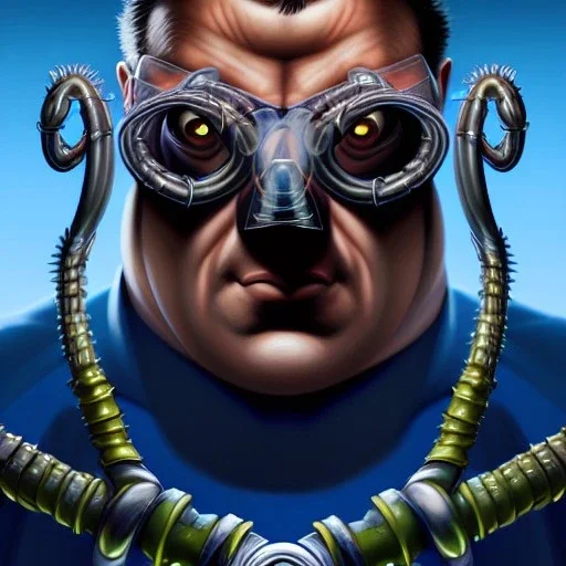 ultra detailed portrait of Doctor Octopus villain , extremely detailed digital painting, extremely detailed face,crystal clear eyes, in the style of robert e howard and pablo oliveira and Ken Kelley and Keith Parkinson ,mystical colors,perfectly centered image, perfect composition, rim light, beautiful lighting,8k, stunning scene, raytracing