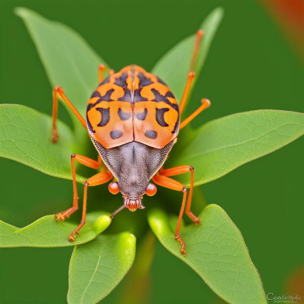 a man-faced_stink_bug, Catacanthus_incarnatus macro HDR photo