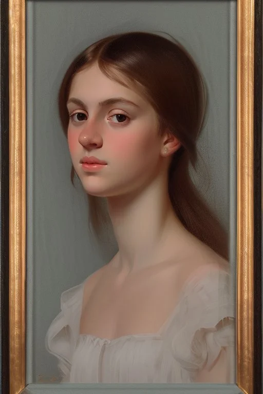 Extremely rich young french female portrait