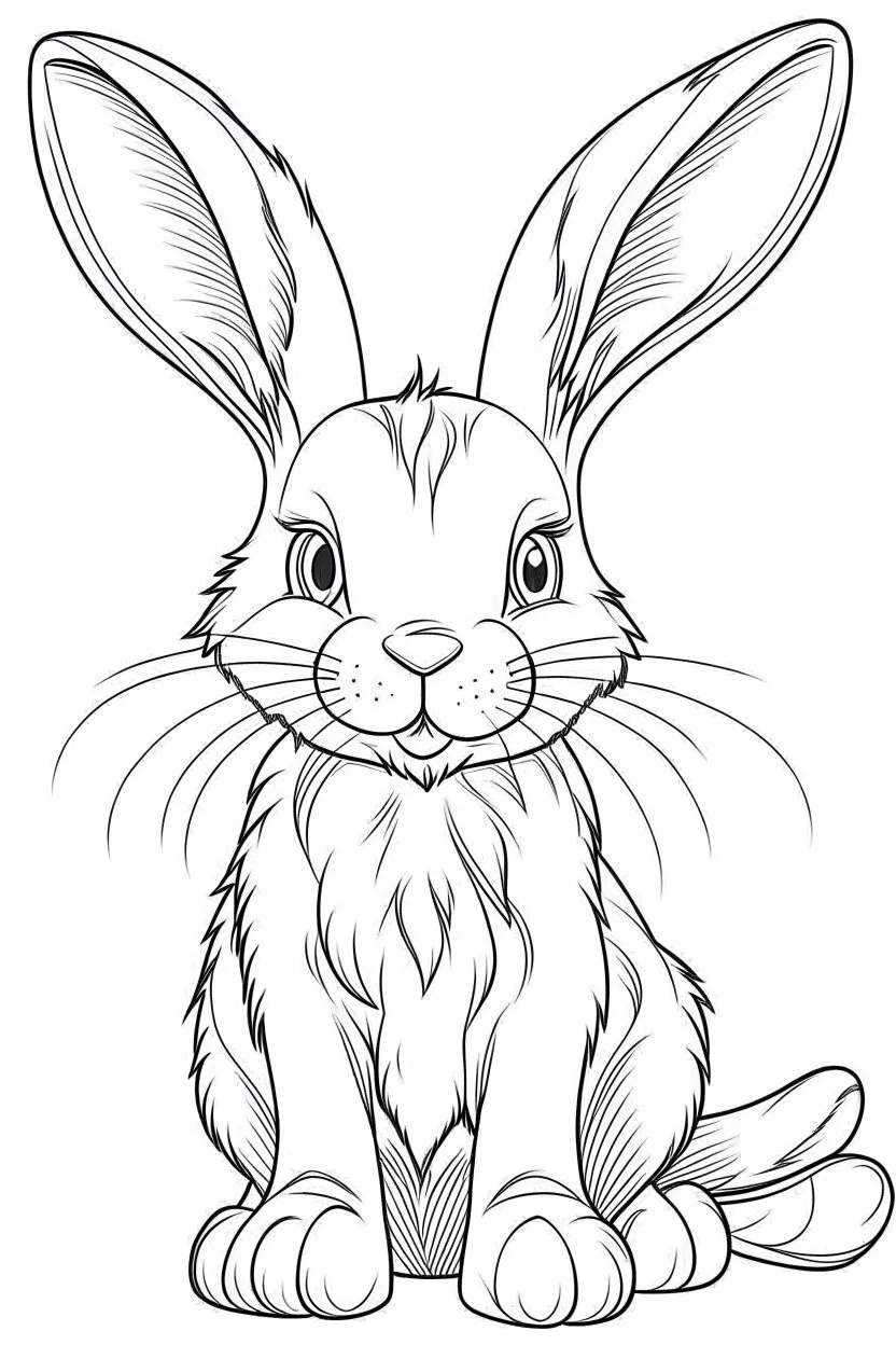 Cute bunny rabbit outline sketch vector illustration 25280062 Vector Art at  Vecteezy