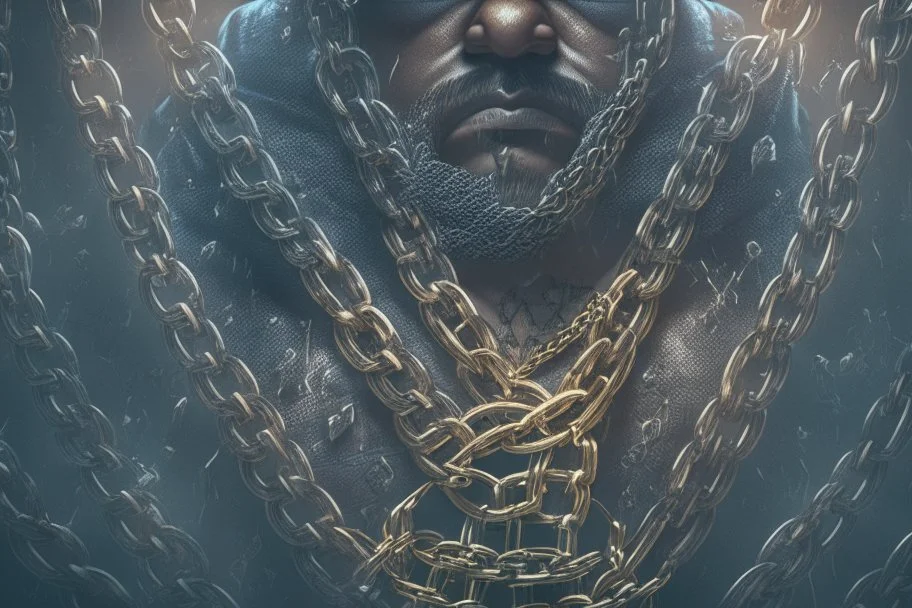 mastermind stole millions,chains, perfect composition, hyperrealistic, super detailed, 8k, high quality, trending on artstation, studio photo, highly detailed, wide borders